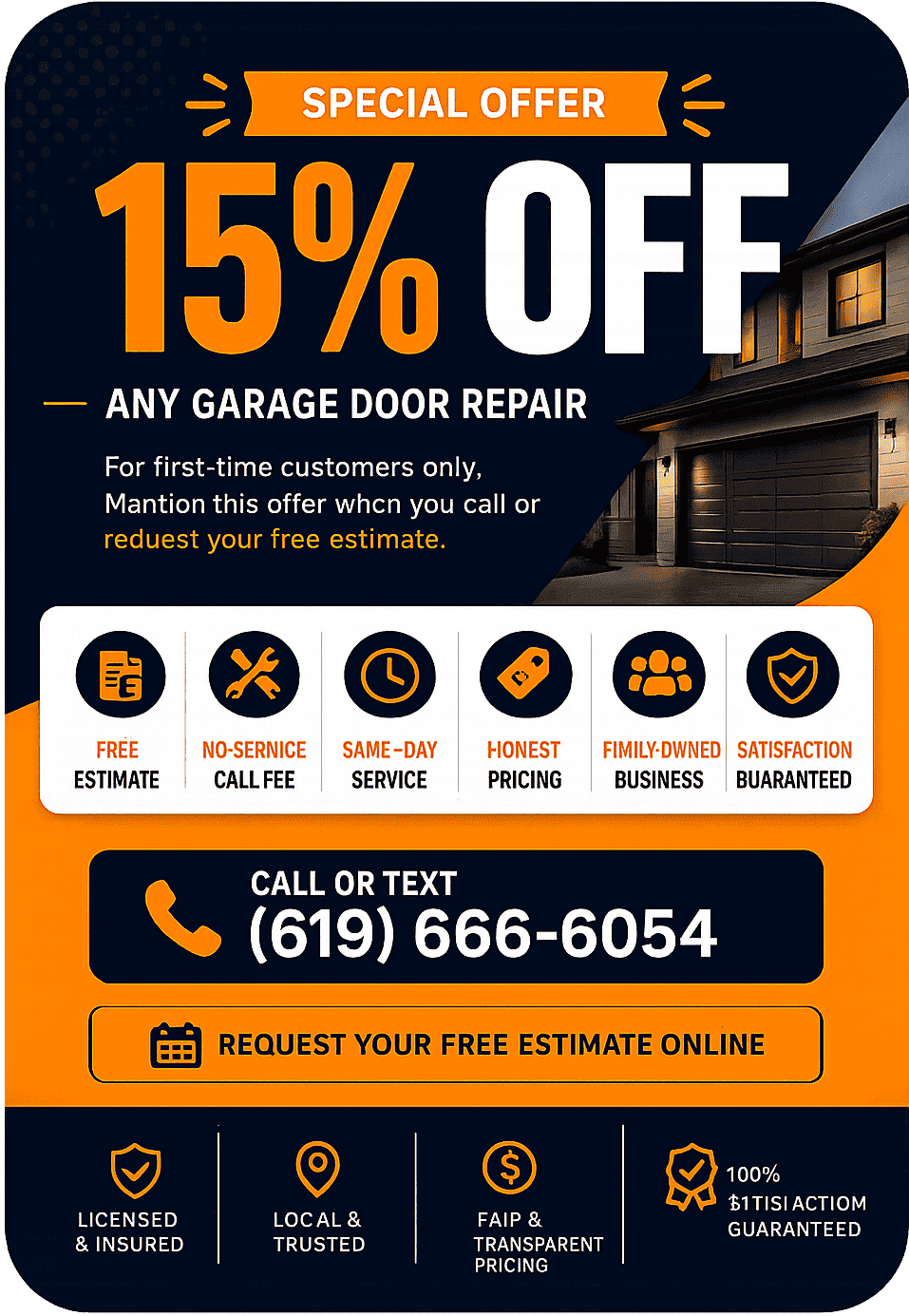 Special Promotion - Call Now for Free Estimate